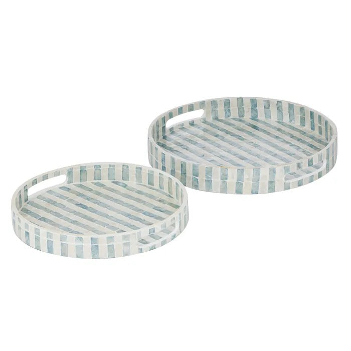 Bari Set/2 Inlay Trays - Blue