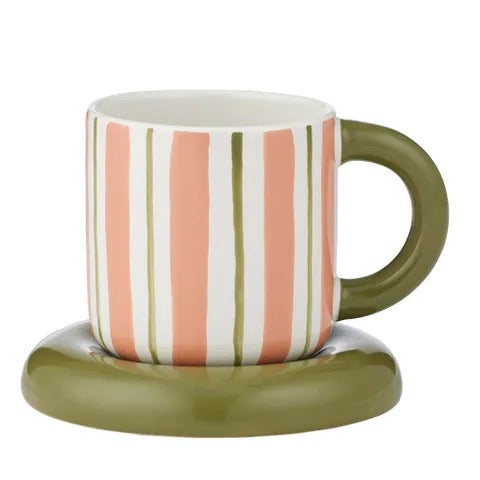 Candy Ceramic Cup & Saucer Set