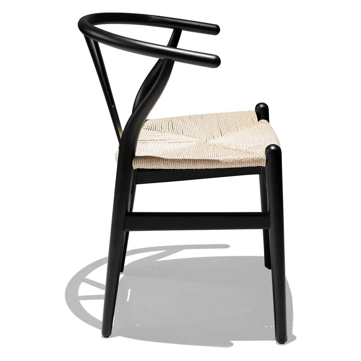 Arc Wishbone Chair - Black/Natural