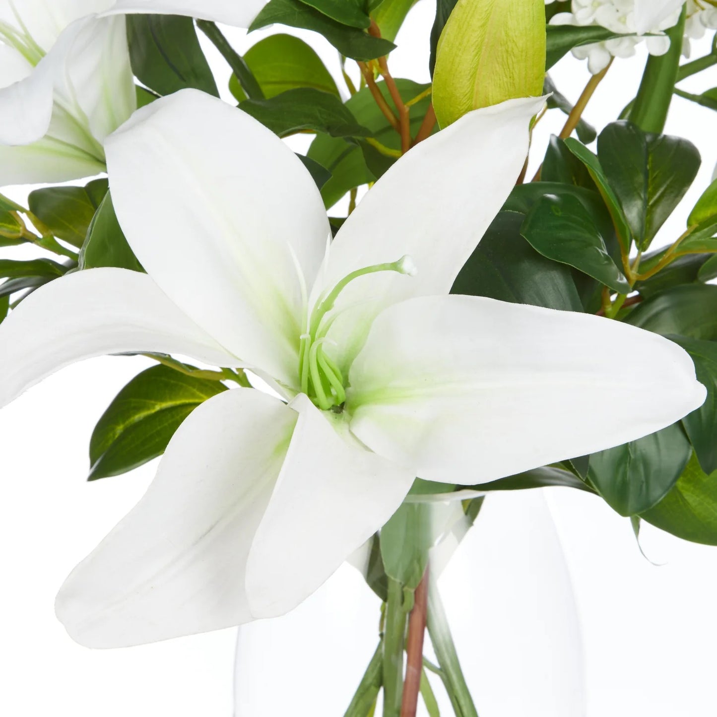 Casablanca lily Garden Mix - Nara Vase White