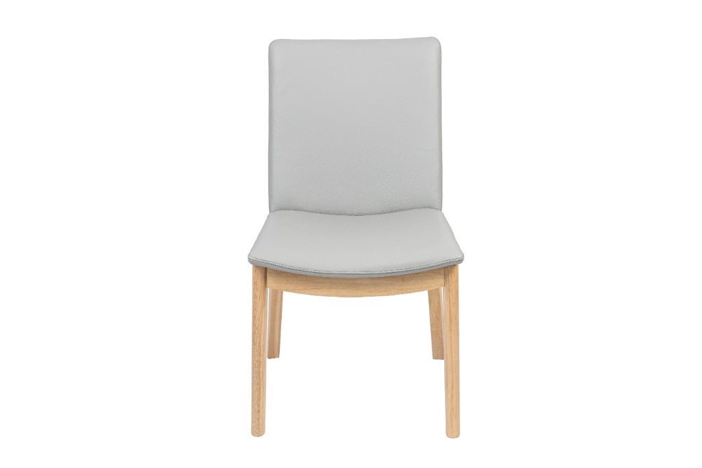Bocca Leather Dining Chair - Pewter
