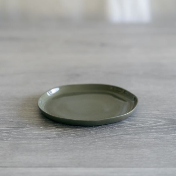 Flax Round Saucer - Khaki