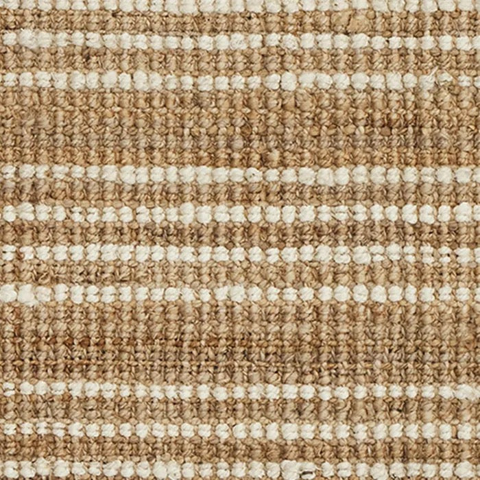 Julien Heavy Jute Floor Rug - Natural & White