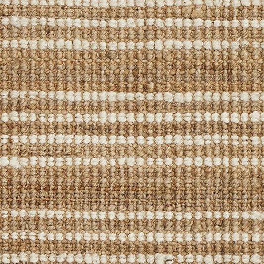 Julien Heavy Jute Floor Rug - Small/Natural & White