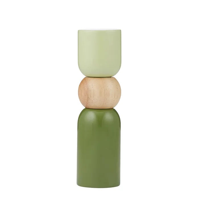 Pisces Wood Salt & Pepper Grinder - Green