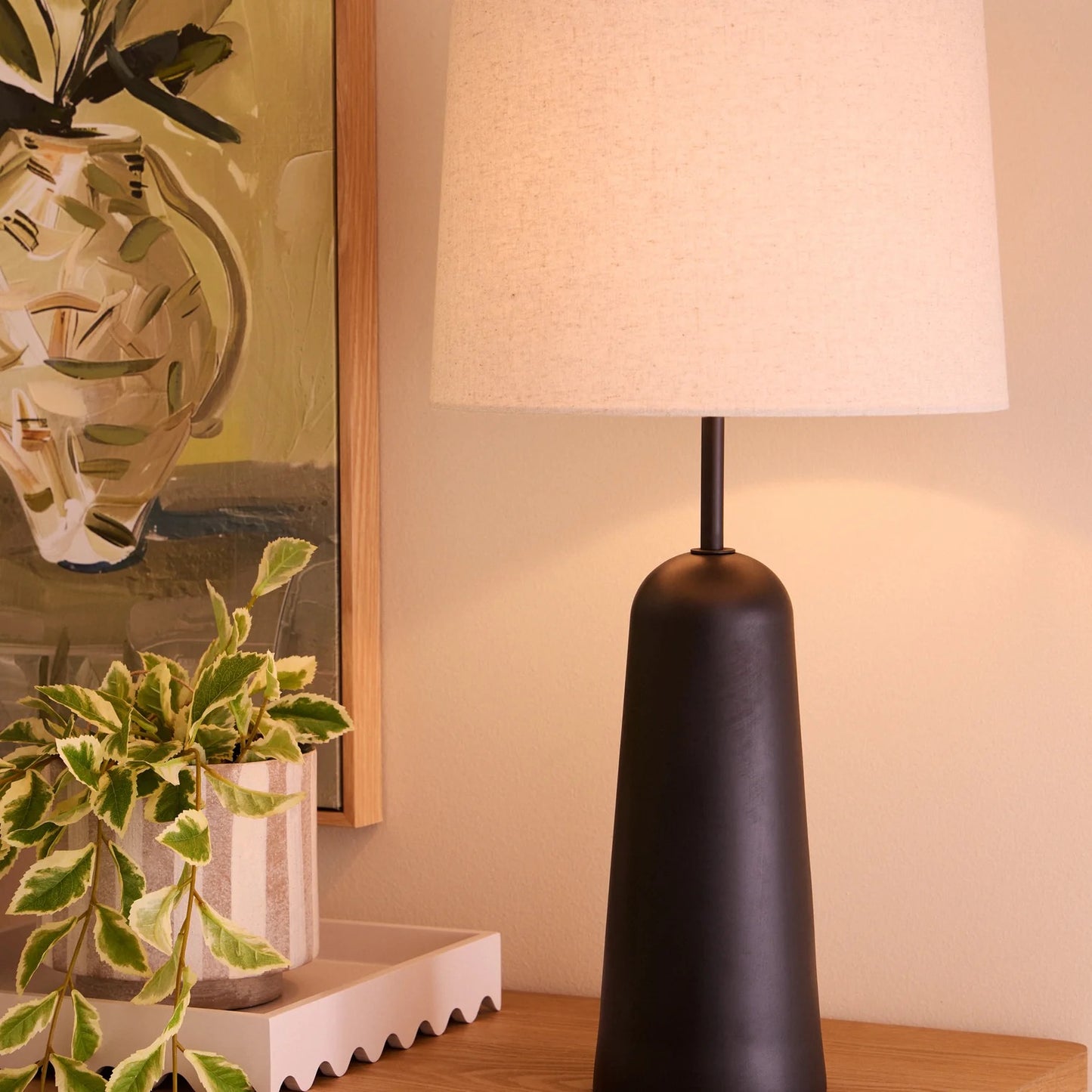 Rylan Table Lamp - Black/Natural
