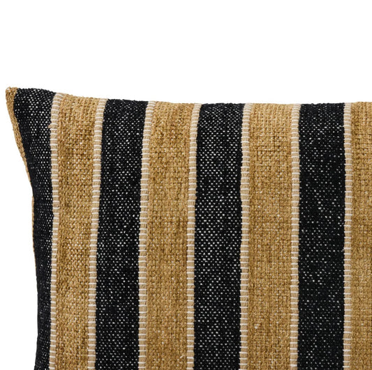 Tulum Tobacco Cushion - Black/Gold