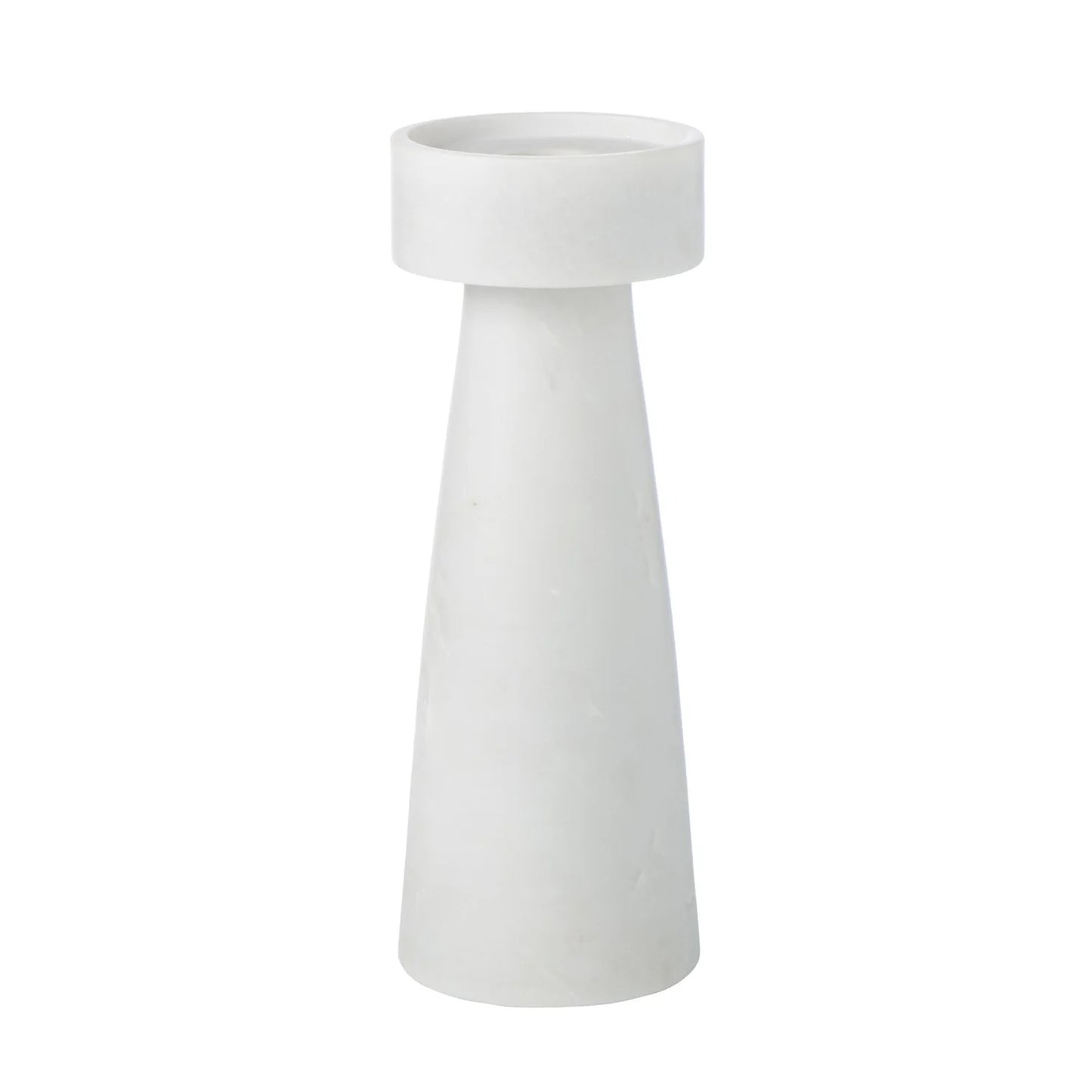 Blythe Marble Candle Holder - White/L