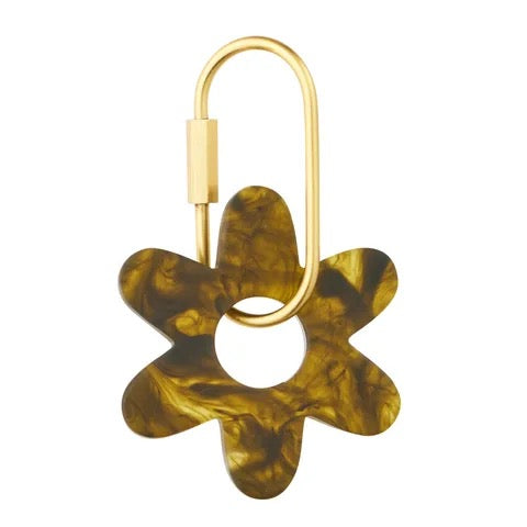 KIP RESIN FLOWER KEY RING - Pesto