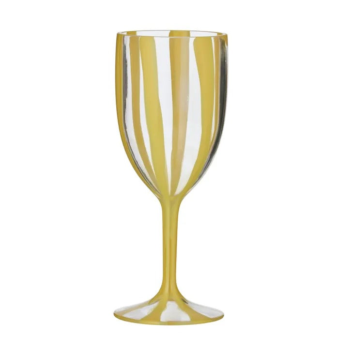 Cabana Acrylic Wine Glass - Yellow