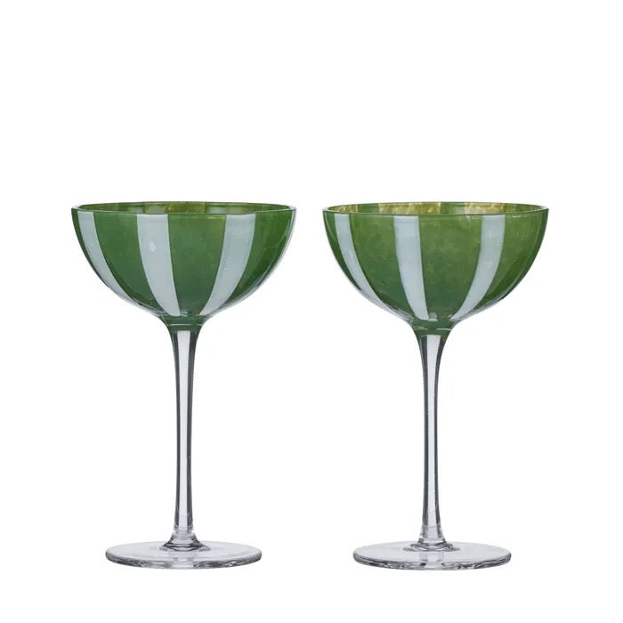 Aperitivo Set/2 Coupe Glass - Green