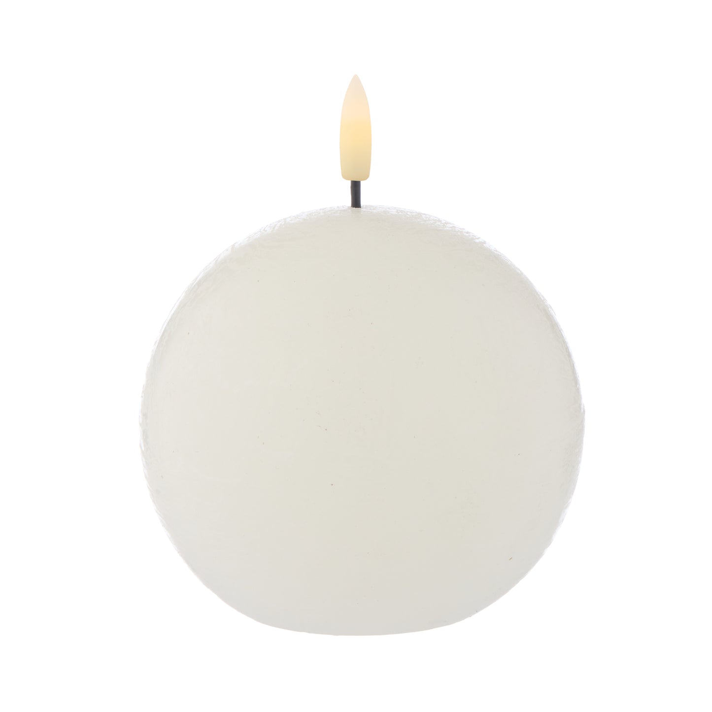 Hughe LED Ball Flickering Candle - Rustic White