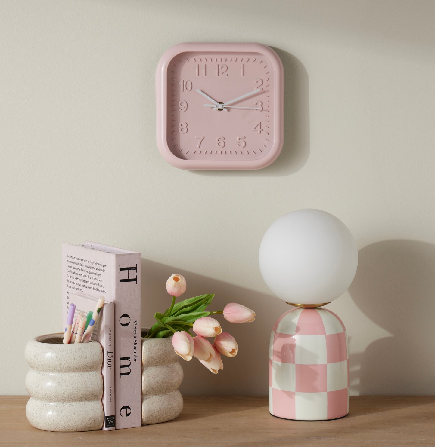 Nico Wall Clock - Pink