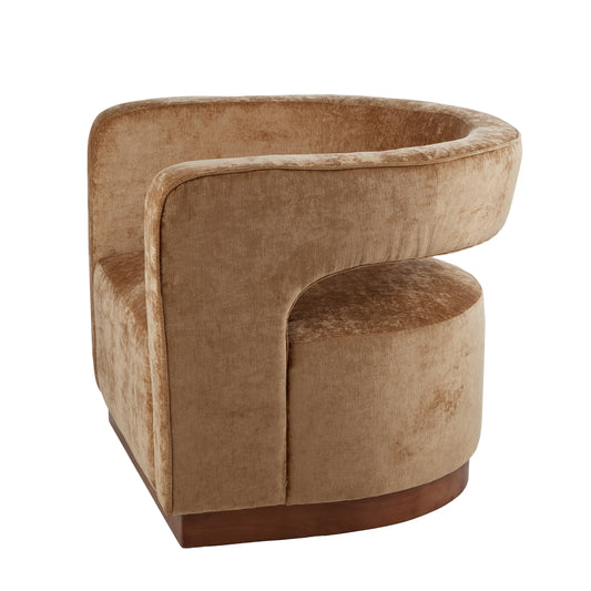 Grand Designs Gold Aged Velvet Armchair