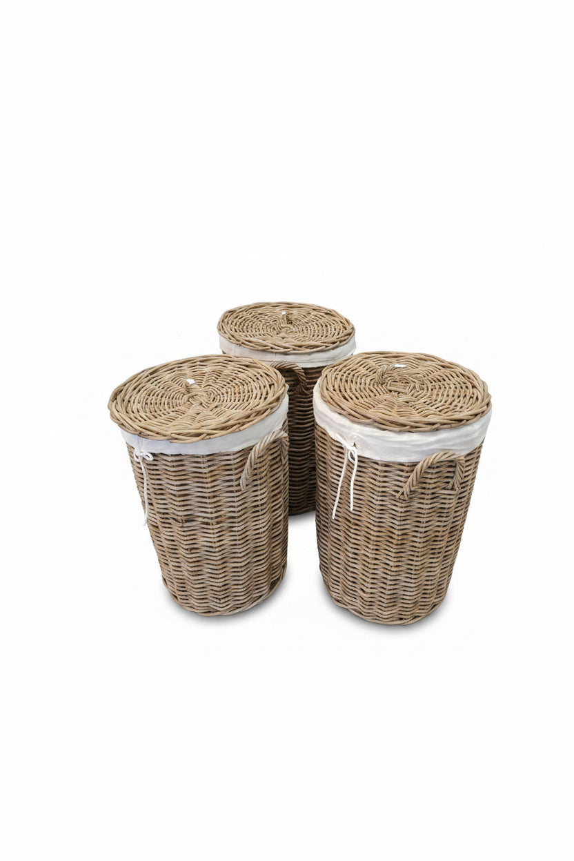 Kubu Grey Laundry Hamper - Small