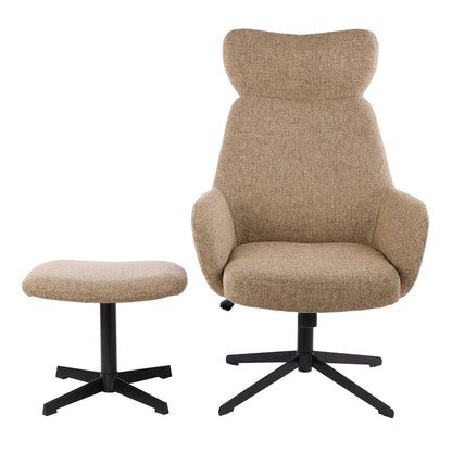 Academy Lewis Adjustable Chair with Footrest - Taupe & Black