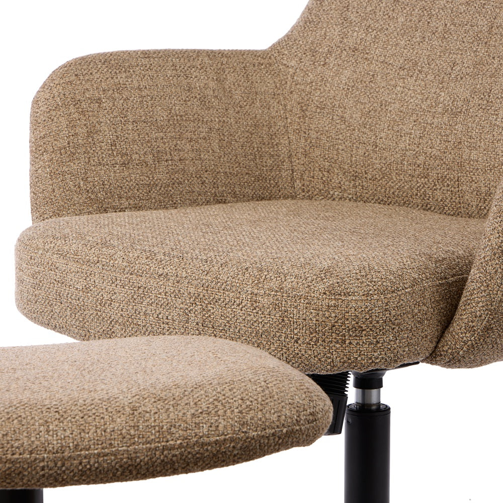 Academy Lewis Adjustable Chair with Footrest - Taupe & Black