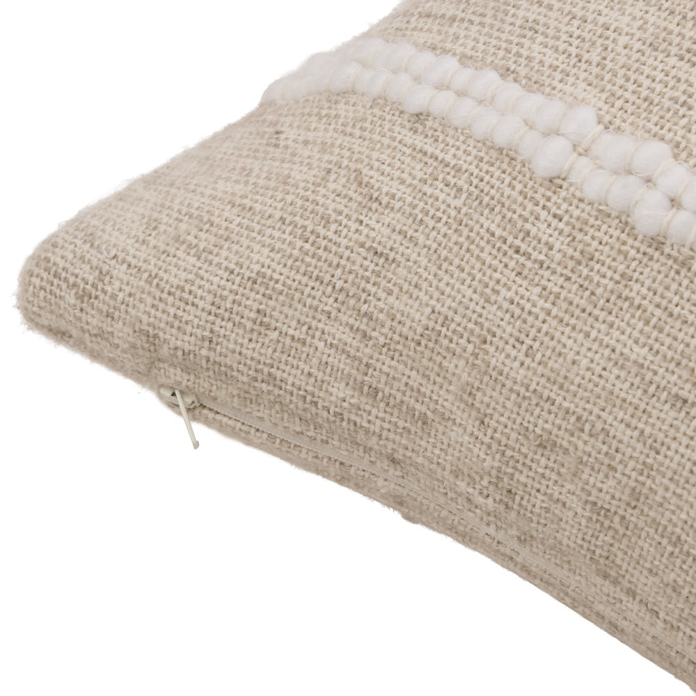 Amalfi Darby European Cushion - Natural & White
