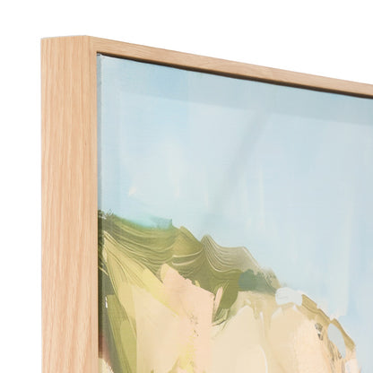 Amalfi Carmel Hand Painted Wall Art - Blue & Natural