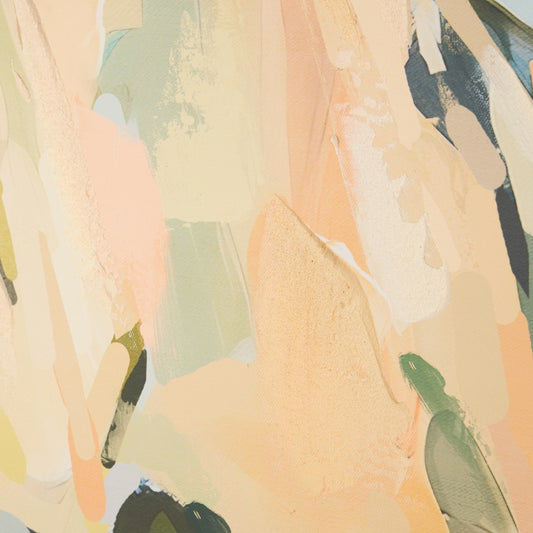 Amalfi Carmel Hand Painted Wall Art - Blue & Natural