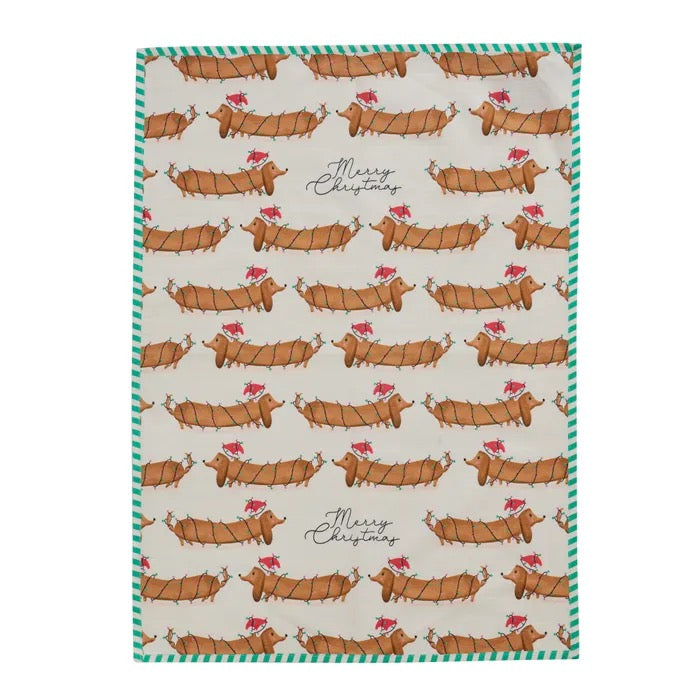 Sausage Dog Tea Towel