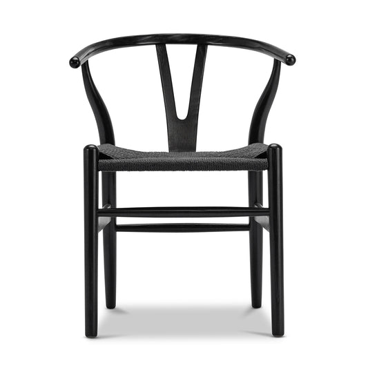 Arc Wishbone Chair - Black/Black