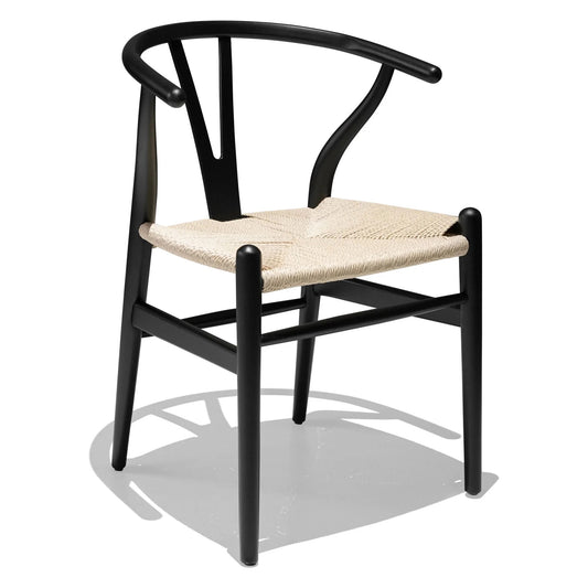 Arc Wishbone Chair - Black/Natural