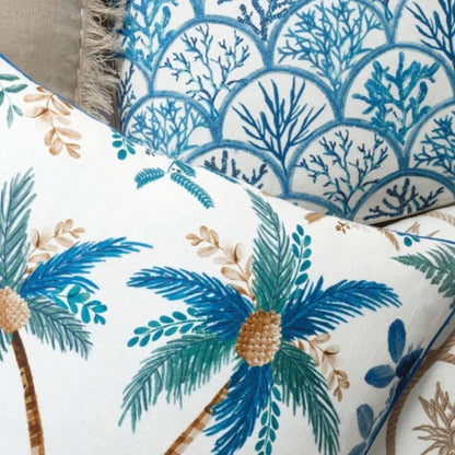 Palm Bleu Cushion
