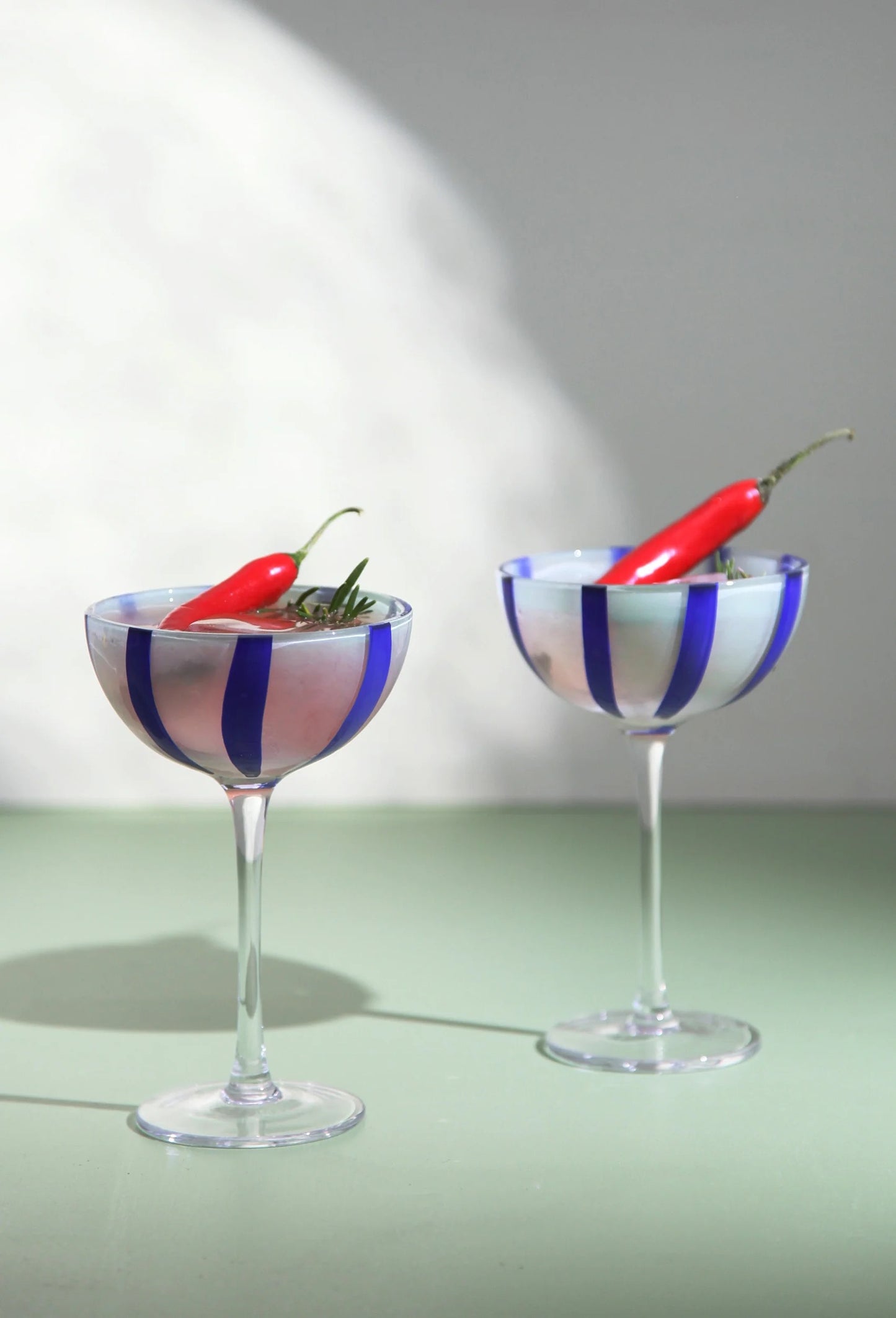 Aperitivo Set/2 Coupe Glass - Blue