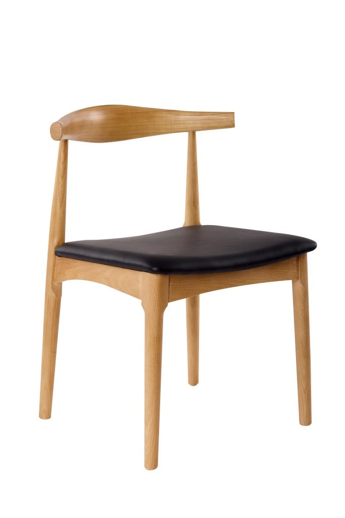 Leif Elbow Dining Chair - Black