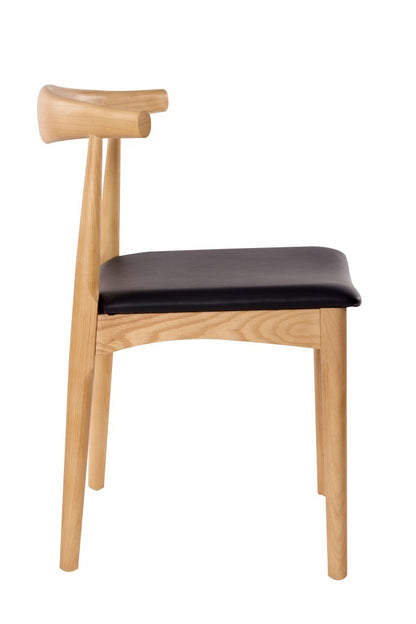 Leif Elbow Dining Chair - Black
