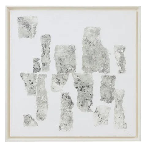 Fragment White Frame Oil Plaster Artwork