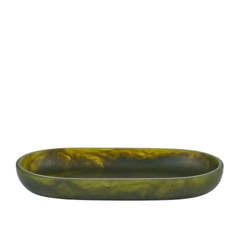 Kip Resin Oval Tray - Pesto