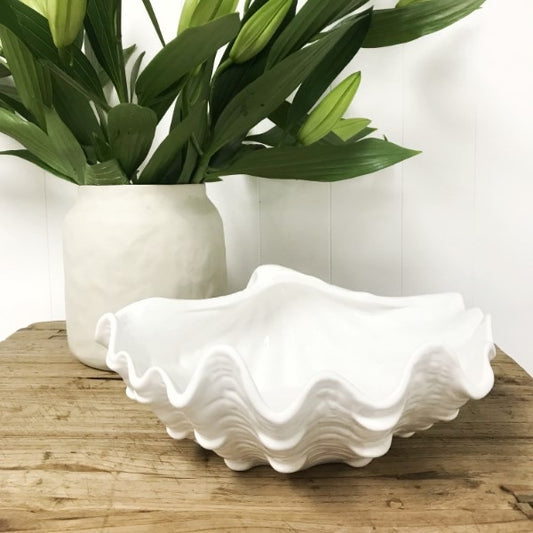 Clam Bowl Medium - White