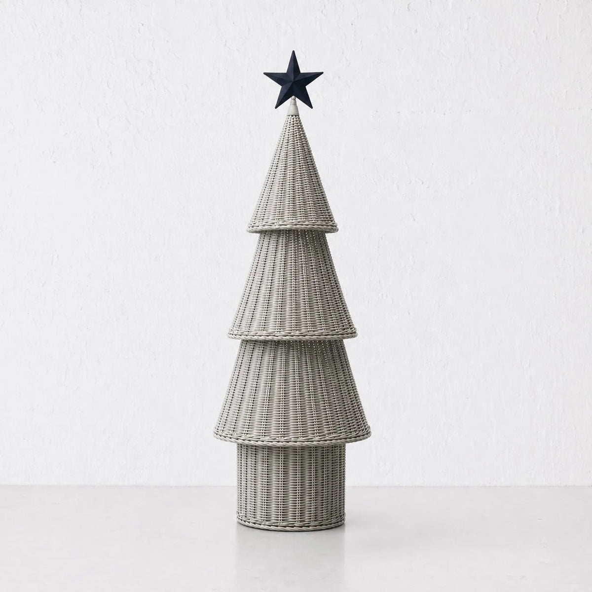 Wicker LED Christmas Tree - Large - Snow Drop White