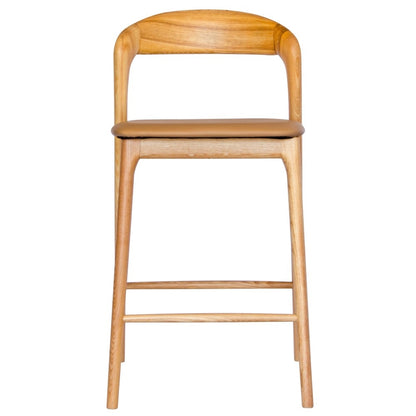Master Stool With Back - Natural/Tan
