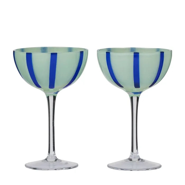 Aperitivo Set/2 Coupe Glass - Blue