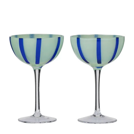 Aperitivo Set/2 Coupe Glass - Blue