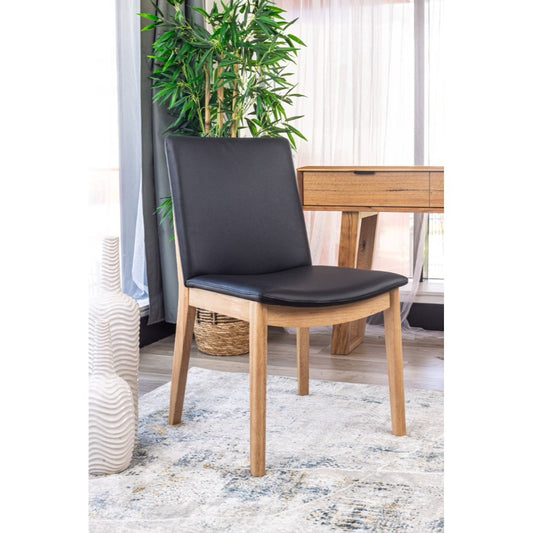 Bocca Leather Dining Chair - Black