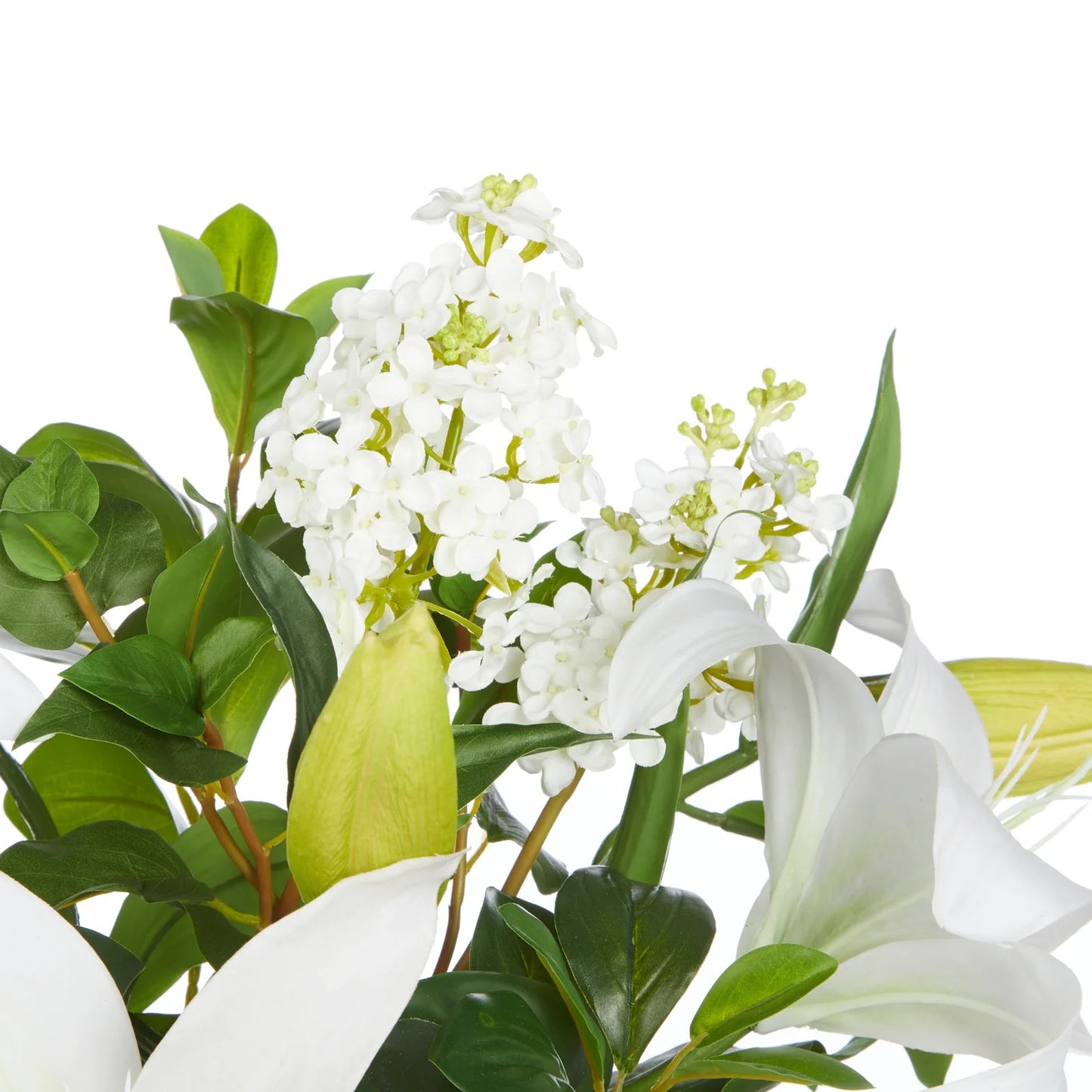 Casablanca lily Garden Mix - Nara Vase White