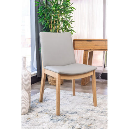 Bocca Leather Dining Chair - Pewter