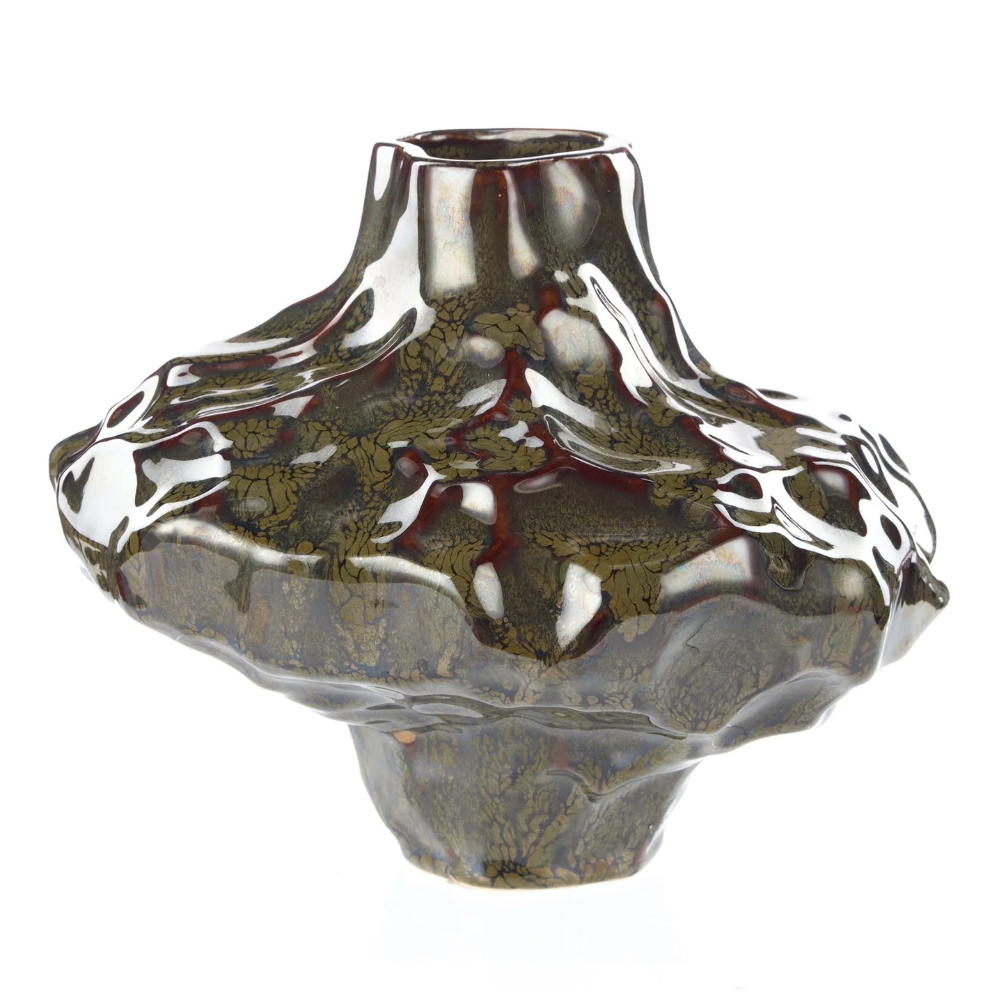 Silva Ceramic Vase - Small/Green