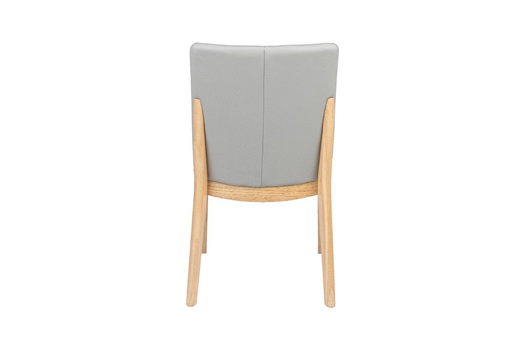 Bocca Leather Dining Chair - Pewter