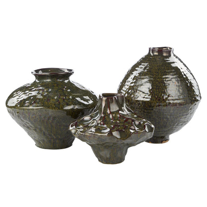 Silva Ceramic Vase - Medium/Green