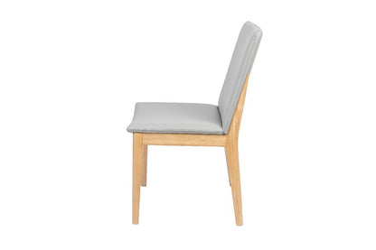 Bocca Leather Dining Chair - Pewter