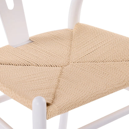 Arc Wishbone Chair - White/Natural