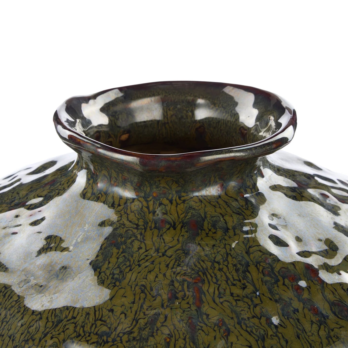 Silva Ceramic Vase - Medium/Green
