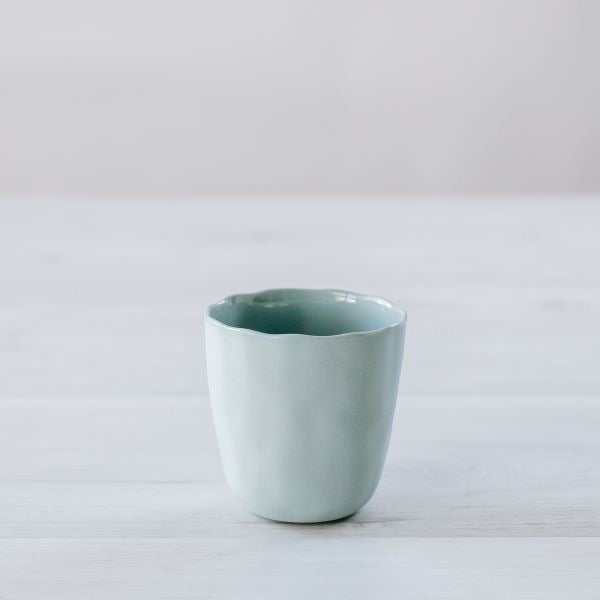 Flax  Short Cup - Duck Egg