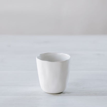 Flax  Short Cup - White