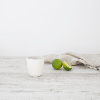 Flax  Short Cup - White